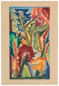 GONCHAROVA, Natalia, (Russian, 1881-1962). Abstract Landsca...