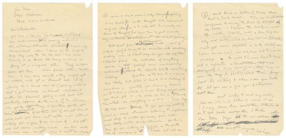 LYE, Len (New Zealand, 1901-1980). Autograph Letter Signed....