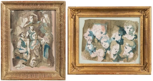 METCALF, Conger (American, 1914-1998). Two Groups of Boys. ...