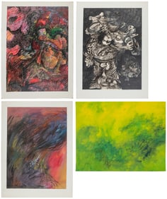MARTINEZ, Jerome (American, 1931-2002). Four Untitled Abstr...