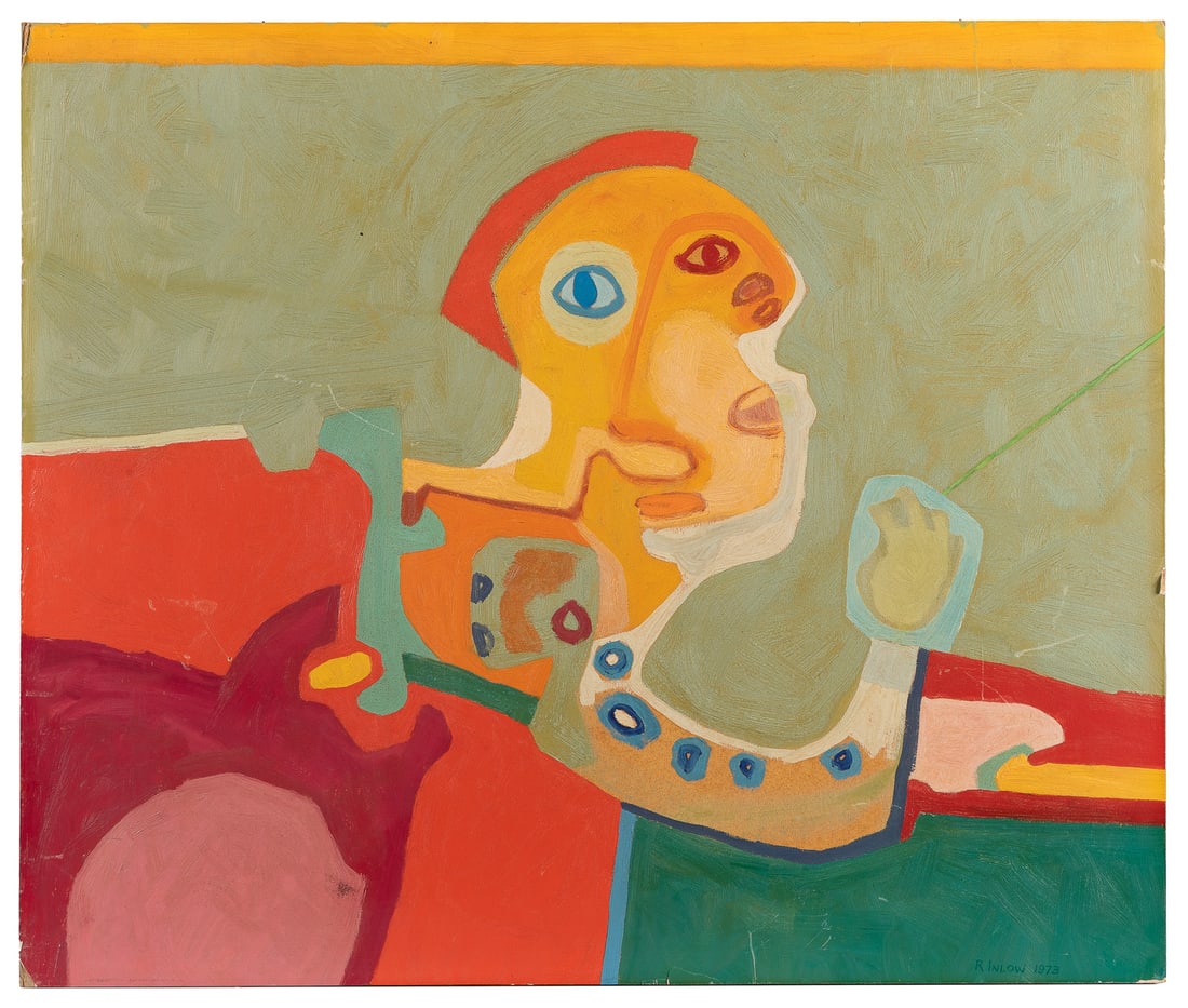 Trio of Modern Paintings. [Ca. 20th – 21st centuries]. Acry...: Trio of Modern Paintings. [Ca. 20th – 21st centuries]. Acrylic or mixed media on board. Sizes range from approximately 18 x 24” to 16 x 19”. Occasional toning, wear. G