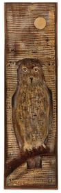[UNKNOWN ARTIST]. Untitled Painted, Carved Image of an Owl....