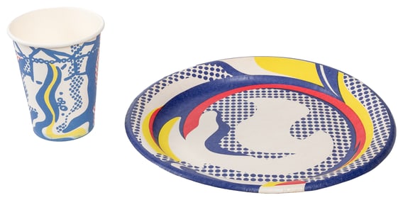 LICHTENSTEIN, Roy (American, 1923-1997). Paper Plate and Cu...