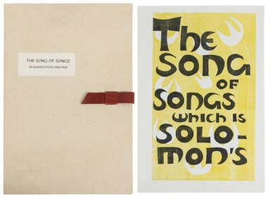 BAK, Hedi (American, 1927-2010). The Song of Songs. Portfolio of 30 Original Woodcuts. Chicago: