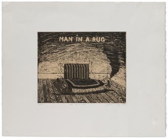 COLLEY, Don (America, b. 1954). Man in a Rug. 1992. Etching...