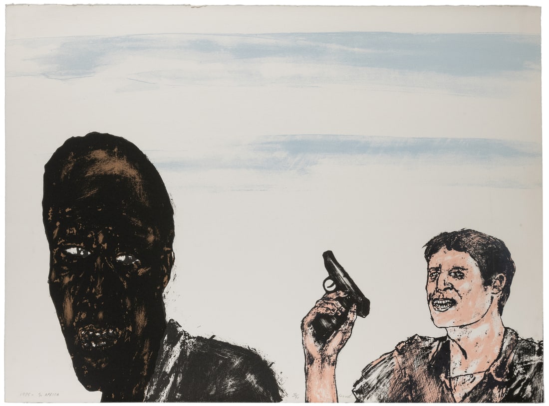 GOLUB, Leon (American, 1922-2004). South Africa. 1985. Colo... (1 of 2)