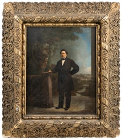 [PHOTOGRAPHY]. Hand Colored Photographic Portrait of an Uni...