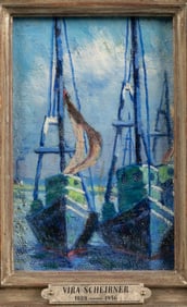 SCHEIBNER, Vira (American, 1889-1956). Two Schooners. Not d...