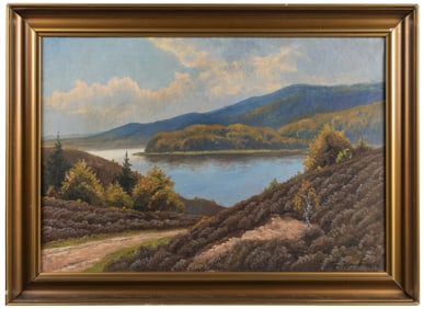 WENNERWALD, Emil (Danish, 1859-1934). Untitled. (Landscape)...