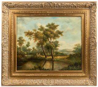 [UNKNOWN ARTIST]. Untitled Landscape of a Forest Scene with...
