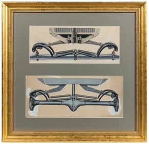 Scripps-Booth Schematic Illustrations. Two works. (American...