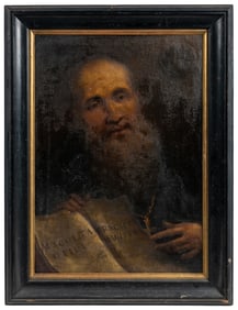 [UNKNOWN ARTIST]. Untitled Early Portrait of St. Benedict w...