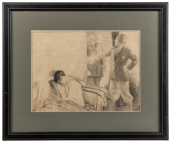 ARTIST UNKNOWN. Untitled (Visitors at the Door). Early to m...