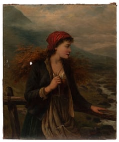 ARTIST UNKNOWN. Untitled (Female Portrait). 19th century. S...