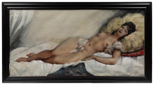 GUENEGAUD, Georges (French, 20th century). Reclining Nude. ...