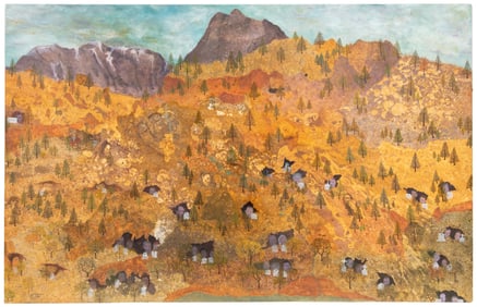 [PAINTING]. WOOLF, Bill (American, 1927-2024) Untitled. (Family History).