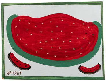 TOLLIVER, Mose (American, b. 1939). Watermelon. Not dated. ...