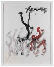 YOUNG, Purvis (American, 1943-2010). Untitled Abstract. Oil...