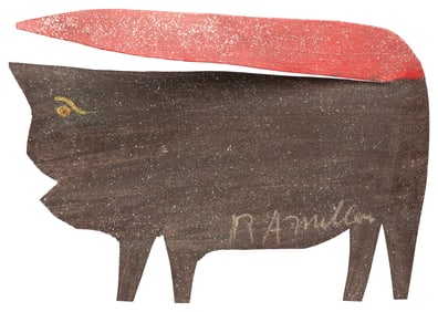 MILLER, R. A. (American, 1912-2006). Glitter Cat. Not dated...