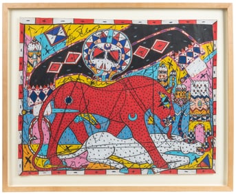 BURLAND, Francois (Swiss, b. 1958). Untitled. 1986. Mixed m...