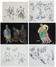 JOKIC, Voja (British b. 1943). Six works. Various Titles. O...