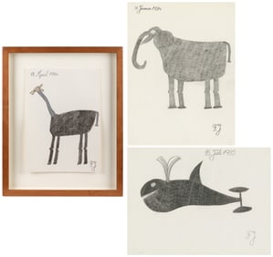 FISCHER, Johann (Austrian, 1919-2008). Three Untitled Drawi...