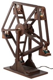 [FOLK ART] Ferris Wheel. Circa 1960. Not dated. Constructed...