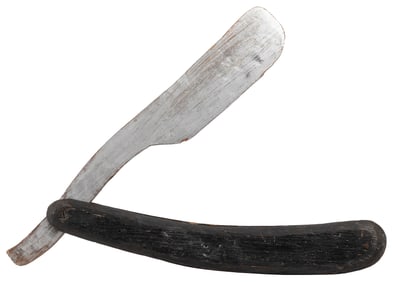 [FOLK ART] Oversize Straight Razor. (American, 20th Century...