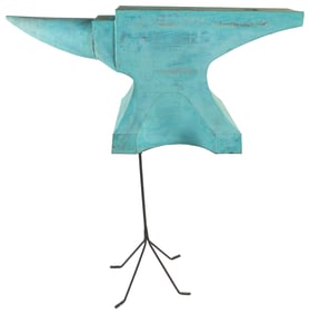 Oversize Anvil. (American, Late 20th century). Patinated an...