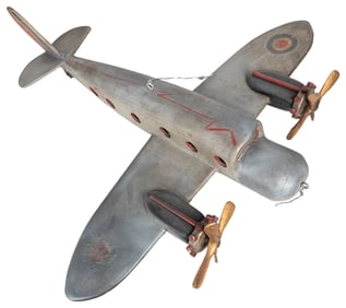 [FOLK ART]. French WWII Double Engine Plane. (American, 20t...