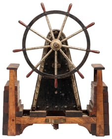 Ship’s Steering Wheel Demonstration Model. (American, 20th ...