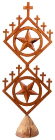 Religious Star and Cross Symbolic Sculpture (American, 20th...
