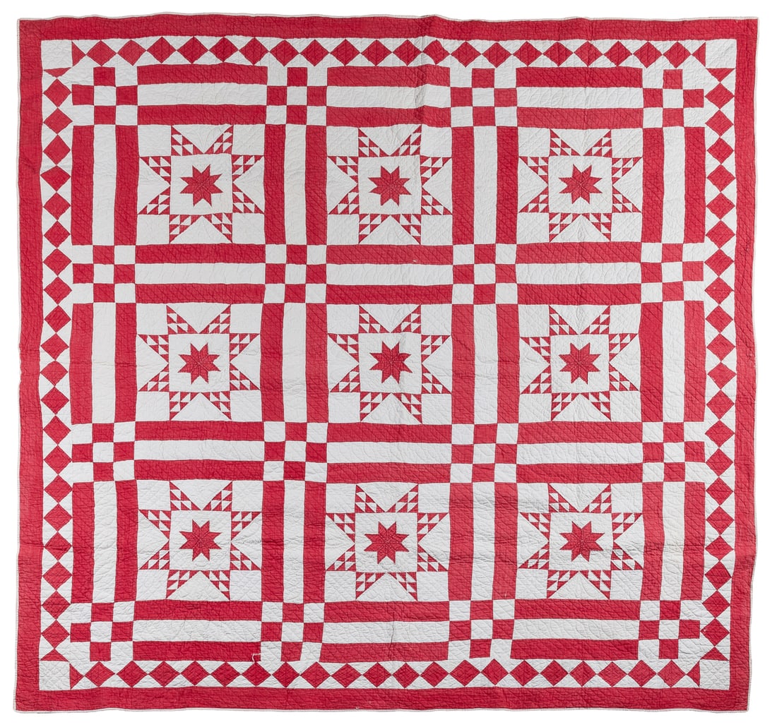 [ANTIQUE QUILT] Young Man's Fancy Quilt. Circa 1930s. Cotto... (1 of 1)