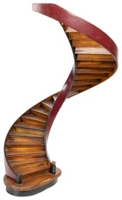 Salesman’s Sample Winding Staircase. Circa 1930s. Wood, pai...