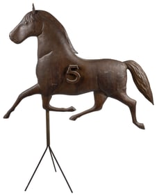 Horse Number 5 Weathervane. (American, 20th Century). Welde...