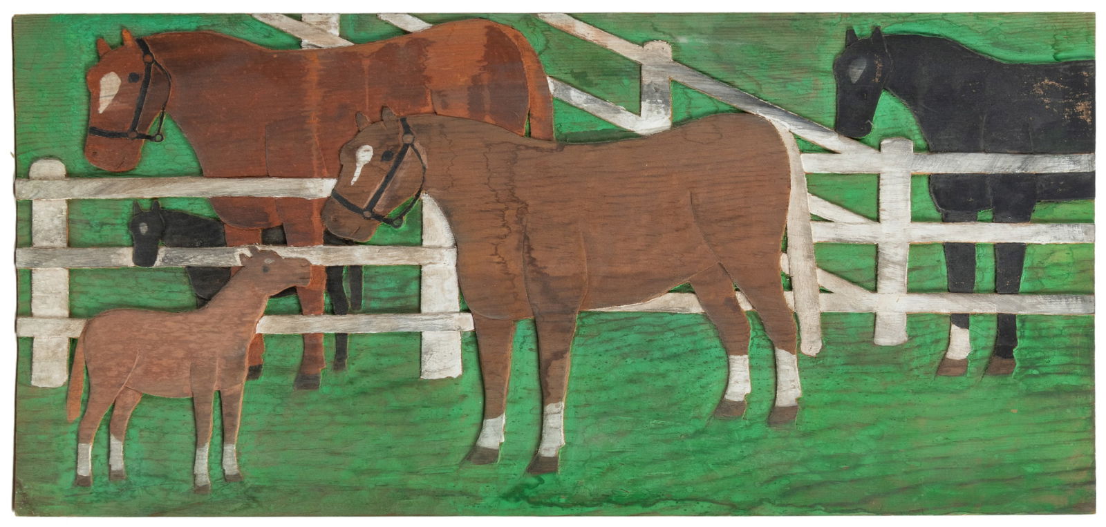 Cutler, Cut (American, 1896-1970). A Carved and Painted Hor... (1 of 2)