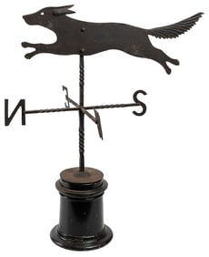 Dog Weathervane. (American, 20th century). Not dated. Cut a...