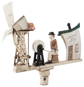 Grinding Our Specialty Whirligig. (American, 1940s.)