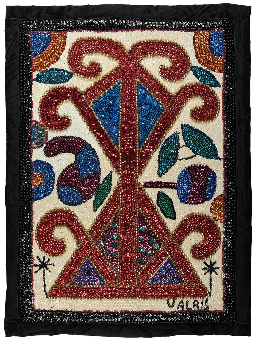VALRIS, Georges (Haitian, b. 1950). Vodou Flag. Circa 2000.... (1 of 2)