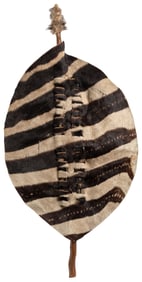 South African Zulu Warrior Zebra Hide Shield. (Early 20th c...