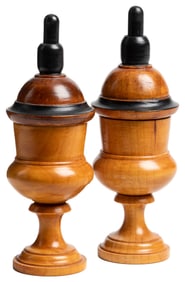 Transposition Ball Vases. Circa 1900. A white ball and red ...