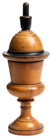 Color Changing Ball Vase. Circa 1890. Turned wooden vase ch...