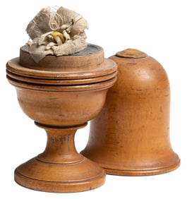 Flower Growth Vase. Circa 1880. Lathe-turned boxwood vase i...