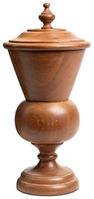 Rice Vase. Los Angeles: F.G. Thayer, ca. 1920s. Turned wood...