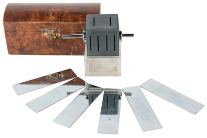 Blades Through Steel Rod. Joe Karson, ca. 1940s. A steel ro...
