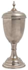 Bran Vase. Hamburg: Willmann [?], ca. 1890. Spun brass vase...