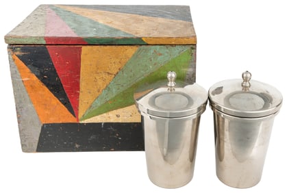 Coffee and Milk Trick. Circa 1910. Bran or confetti is scoo...