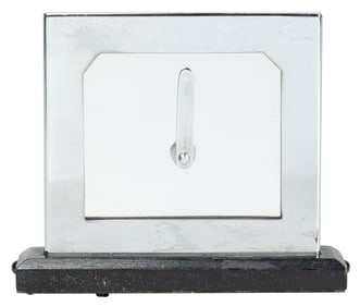 Ghost Glass. Circa 1940s. A sheet of glass in a small chrom...