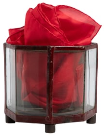 Rotating Mirror Casket. Circa 1880. Octagonal glass terrari...