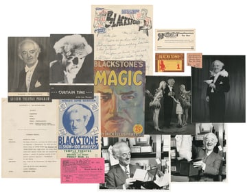 BLACKSTONE Sr., Harry (1886 – 1965). Large Collection of Bl...